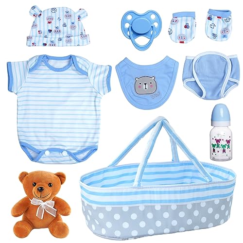 BABESIDE Reborn Puppe Kleidung für 17-22 Zoll Neugeborenes Baby Puppe Junge - Baby Puppe Zubehör -Babypuppe Fütterung und Pflege Set für Mädchen Spielzeug Geschenk BABESIDE Reborn Puppe Kleidung für 17-22 Zoll Neugeborenes Baby Puppe Junge - Baby Puppe Zubehör -Babypuppe Fütterung und Pflege Set für Mädchen Spielzeug Geschenk von BABESIDE