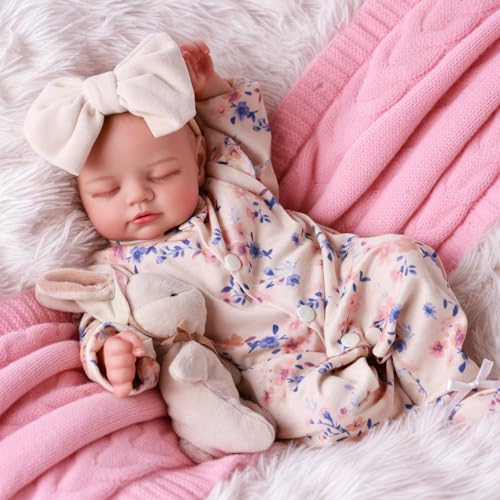 BABESIDE Süßes Reborn Mädchen – 17 Zoll Reborn-Babypuppen wie echt, weichem Stoffkörper, Schlafende Neugeborene, Lebensechte Puppen mit Kleidung und Accessoires für Kinder ab 3 Jahren BABESIDE Süßes Reborn Mädchen – 17 Zoll Reborn-Babypuppen wie echt, weichem Stoffkörper, Schlafende Neugeborene, Lebensechte Puppen mit Kleidung und Accessoires für Kinder ab 3 Jahren von BABESIDE