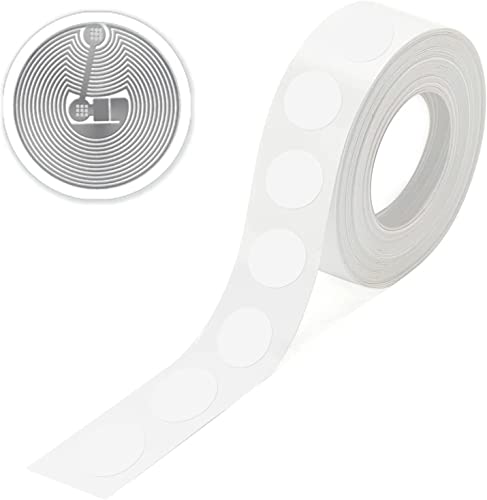 110 Stück NFC Tags Ntag 215 Sticker Aufkleber, Leer Weiß NFC Label in 25 mm (1 Zoll) Rund, 504 Byte Speicher 13,56 MHz, Kompatibel mit TagMo | Allen NFC-fähigen Handys von BABIQT