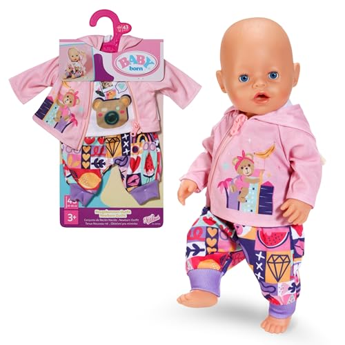 BABY born Neugeborenen-Outfit - Langarmshirt, Hose & Jacke mit Teddyohren - Hochwertiges Puppenzubehör - Kleidung geeignet für Puppen der Größe 43 cm BABY born Neugeborenen-Outfit - Langarmshirt, Hose & Jacke mit Teddyohren - Hochwertiges Puppenzubehör - Kleidung geeignet für Puppen der Größe 43 cm von BABY Born