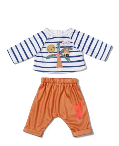 BABY born Palmen-Outfit aus gestreiftem Langarm-Shirt mit Palmenmotiv & Jogginghose - Hochwertiges Puppenzubehör - Kleidung geeignet für Puppen der Größe 43 cm BABY born Palmen-Outfit aus gestreiftem Langarm-Shirt mit Palmenmotiv & Jogginghose - Hochwertiges Puppenzubehör - Kleidung geeignet für Puppen der Größe 43 cm von BABY Born