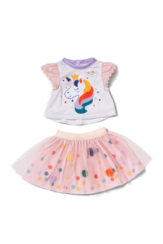 BABY born Tutu Kleid mit Einhorn Print - Set aus Kurzarm-Shirt & Tüllrock mit bunten Punkten - Hochwertiges Puppenzubehör - Kleidung geeignet für Puppen der Größe 43 cm BABY born Tutu Kleid mit Einhorn Print - Set aus Kurzarm-Shirt & Tüllrock mit bunten Punkten - Hochwertiges Puppenzubehör - Kleidung geeignet für Puppen der Größe 43 cm von BABY Born