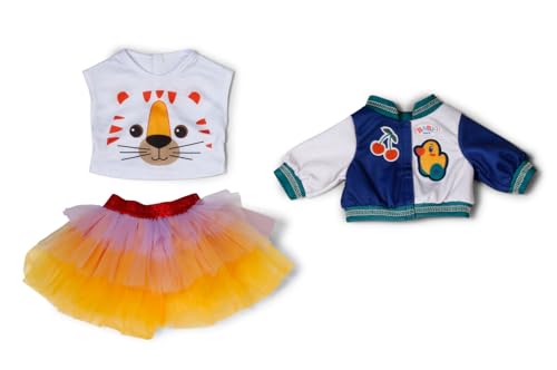 BABY born Tutu-Outfit - Mit Buntem Tutu-Rock, T-Shirt & Jacke im College-Stil - Hochwertiges Puppenzubehör - Kleidung geeignet für Puppen der Größe 43 cm von BABY Born