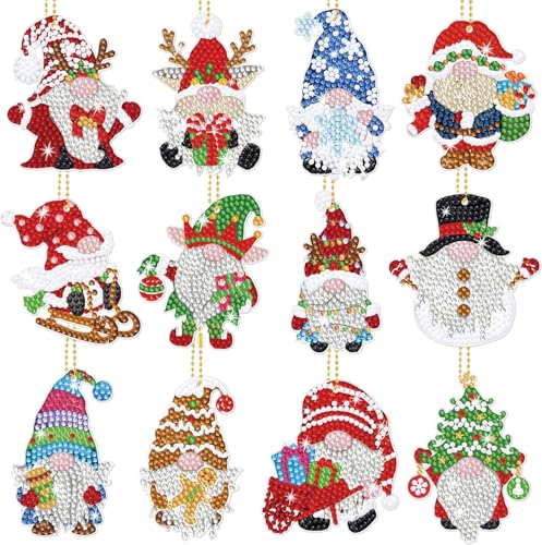 Diamond Painting Weihnachten, 12 Stück 5D Diamond Painting Schlüsselanhänger Diamond Painting Anhänger Kinder, Diamant Painting Weihnachten Bastelset Basteln Weihnachten DIY Weihnachtsbaum Deko Diamond Painting Weihnachten, 12 Stück 5D Diamond Painting Schlüsselanhänger Diamond Painting Anhänger Kinder, Diamant Painting Weihnachten Bastelset Basteln Weihnachten DIY Weihnachtsbaum Deko von BABYKUMA