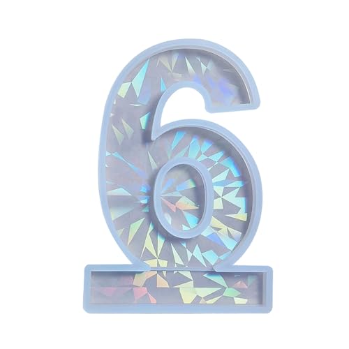 0-9 Nummer Geburtstag Kerze Silikon Schimmel 3d Fondant Kuchenschokolade Dekoration Werkzeug Handgefertigte Bonbonform Partyzubehör von BABYVIVA