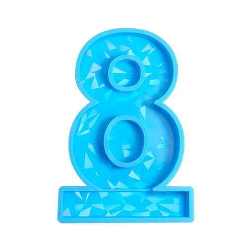 0-9 Nummer Geburtstag Kerze Silikon Schimmel 3d Fondant Kuchenschokolade Dekoration Werkzeug Handgefertigte Bonbonform Partyzubehör von BABYVIVA