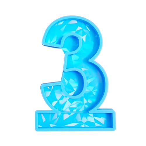 0-9 Nummer Geburtstag Kerze Silikon Schimmel 3d Fondant Kuchenschokolade Dekoration Werkzeug Handgefertigte Bonbonform Partyzubehör von BABYVIVA