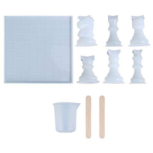 1 Set 3D Schachstücke Kristall Epoxidharzform Handgefertigtes Schachschalte Guss Silikonform 1 Set 3D Schachstücke Kristall Epoxidharzform Handgefertigtes Schachschalte Guss Silikonform von BABYVIVA