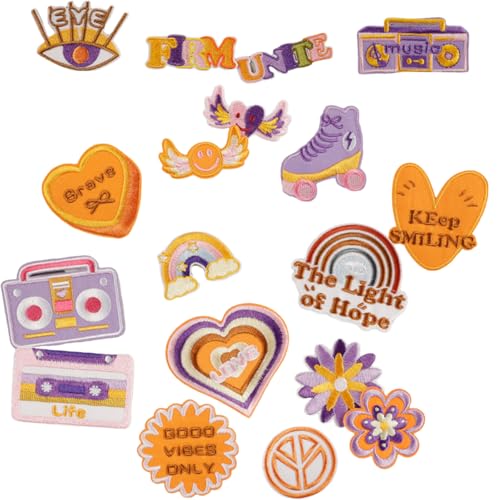 18 PCs Blumeneisen Auf Flecken Applique Flecken Rollschuh Skates Reparaturflecken Lautsprecher Stickpatches Für Jeans 18 PCs Blumeneisen Auf Flecken Applique Flecken Rollschuh Skates Reparaturflecken Lautsprecher Stickpatches Für Jeans von BABYVIVA