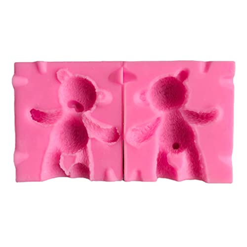 2 Stücke Handgefertigt Silikon Fondant Schimmel Süße Bären Schokoladenzuckerhandwerk Kerzenharz Kunsthandwerk Haltbares Werkzeug von BABYVIVA