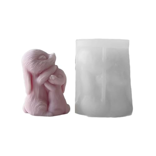 3d Kaninchenkerze Aromatherapie Form Schöne Duft Kerze Silikonform Epoxidharz Formen Schlüsselbundformen Dekore von BABYVIVA