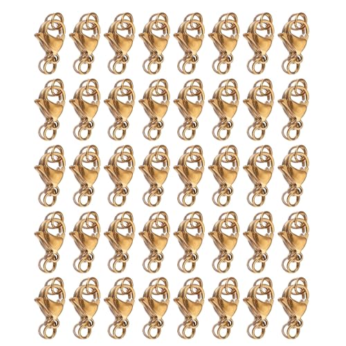 40pcs Edelstahl Hummerverschluss Für Schmuckprojekte Making Erkenntnisse Halskette Verschlüsse Und Schließungen von BABYVIVA
