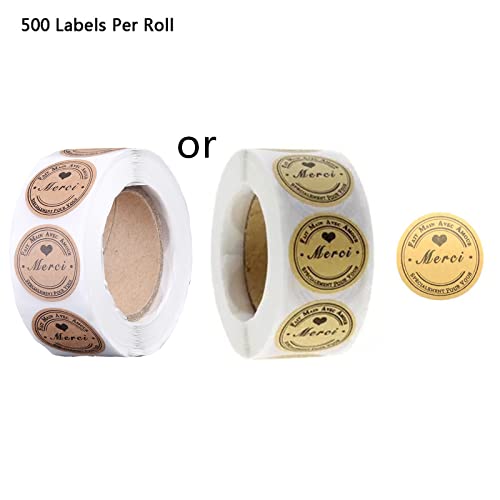 500 Insfranzösische Dankesversiegelungsaufkleber 25 Mm Kleber Versiegelungsetiketten Verpackungsetikett Für Online Händler von BABYVIVA