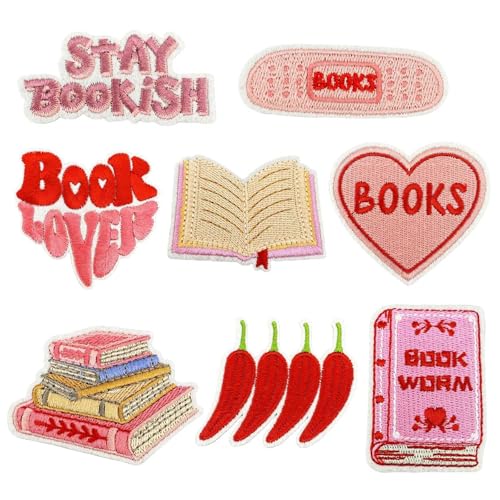 8 PCs Nähen Auf/Eisen Auf Flecken Chilis Bestickte Patches Bücher Buchreparatur Patches Applikationsflecken Für Kleidung 8 PCs Nähen Auf/Eisen Auf Flecken Chilis Bestickte Patches Bücher Buchreparatur Patches Applikationsflecken Für Kleidung von BABYVIVA