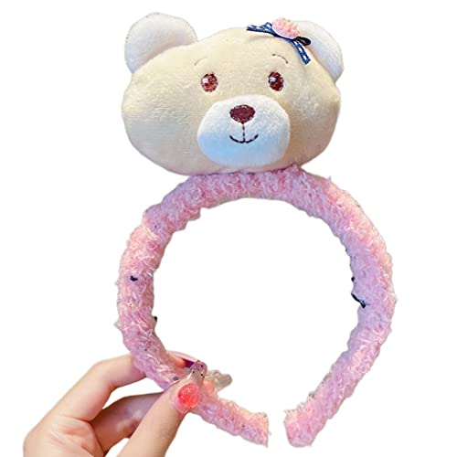 BABYVIVA Cartoon Süßes Stirnbandbären Blumenförmige Haare Hoop Plüsch Kopfstück Frauen Hair Band Cosplay Party Kostüm Requisiten Unisex von BABYVIVA