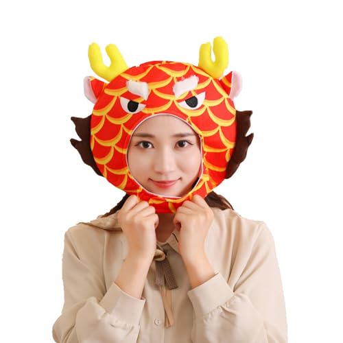 BABYVIVA Chinesische Neujahrskopfbedeckung Für Erwachsene 3D Dragon Für Jungen Mädchen Cartoon Plüschhut Festival Feier Party Kopfbedeckung BABYVIVA Chinesische Neujahrskopfbedeckung Für Erwachsene 3D Dragon Für Jungen Mädchen Cartoon Plüschhut Festival Feier Party Kopfbedeckung von BABYVIVA
