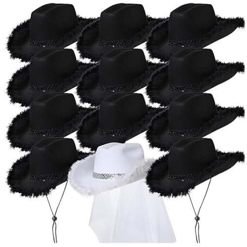 BABYVIVA Fashion Cowgirls Set Von 12 Für Braut Musikfestival Hochzeitsfeiern Travel Festival Head Accessoire BABYVIVA Fashion Cowgirls Set Von 12 Für Braut Musikfestival Hochzeitsfeiern Travel Festival Head Accessoire von BABYVIVA