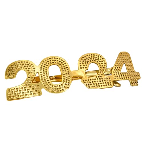 BABYVIVA Frohes Neues Jahr 3D Partybrillen 2024 Brillen Rahmen Party Requisiten Dekoration Neujahrsfotografie Photo Booth Requisiten Sonnenbrillen von BABYVIVA
