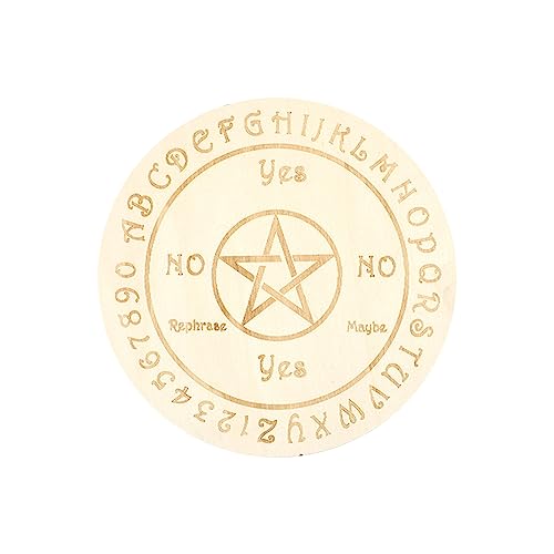 BABYVIVA Holz Geschnitzte Sternpendel Board Wüschungsscheibe Hexerei Supplies Metaphysical Message Board von BABYVIVA