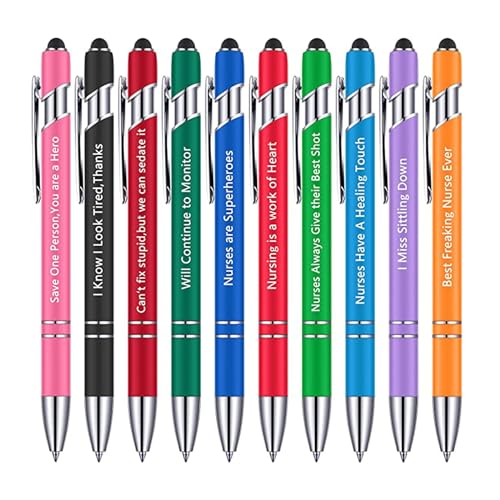 BABYVIVA Kugelschreiber, 10 Stück, lustiger Kugelschreiber, einziehbarer Kugelschreiber mit Stylus-Spitze für Kinder, Studenten, Spielbelohnung, Partyzubehör BABYVIVA Kugelschreiber, 10 Stück, lustiger Kugelschreiber, einziehbarer Kugelschreiber mit Stylus-Spitze für Kinder, Studenten, Spielbelohnung, Partyzubehör von BABYVIVA