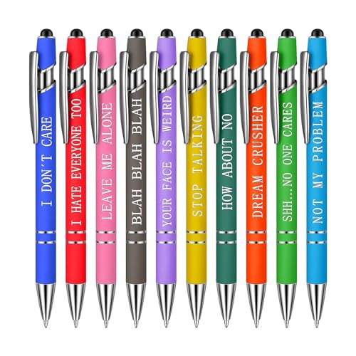 BABYVIVA Kugelschreiber, 10 Stück, lustiger Kugelschreiber, einziehbarer Kugelschreiber mit Stylus-Spitze für Kinder, Studenten, Spielbelohnung, Partyzubehör BABYVIVA Kugelschreiber, 10 Stück, lustiger Kugelschreiber, einziehbarer Kugelschreiber mit Stylus-Spitze für Kinder, Studenten, Spielbelohnung, Partyzubehör von BABYVIVA