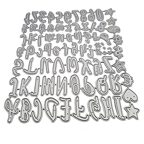 BABYVIVA Stanzformen aus Metall, 26 Buchstaben, 0–9, Zahlen, Schablone, DIY, Scrapbook-Form von BABYVIVA