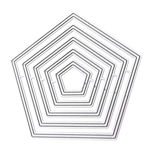 BABYVIVA Stanzformen für kreative Polygon-Metall-Stanzformen, Schablone, DIY, Scrapbooking, Prägewerkzeug, Papierkarten, Album-Dekoration von BABYVIVA