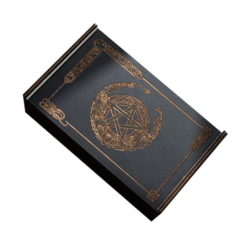 BABYVIVA Tragbarer Kartenbehälter Astrologys Schmuckstücken Box Holz Druck Tarotkarten Aufbewahrungsbox WahrsCination Card Speicher Hülle von BABYVIVA
