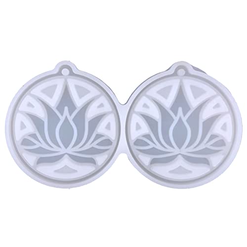 Glänzende Glänzende Silikonharzformen Lotusform Ohrringe Schimmel Schlüsselbund Anhänger Schmuck Epoxidharz Crafting Formen von BABYVIVA