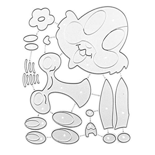 Kaninchen Für Kopfmetall Schneiden Stirbt Schablone Scrapbooking Album Stamp Paper Card Präge Handwerk von BABYVIVA