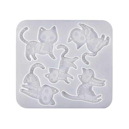 Katzen Schlüsselbund Ohrringe Silikonharz Form Einzigartige Halloween Katzenform Epoxidgussform Schimmel Schmuck Herstellung Handwerksausstellung von BABYVIVA