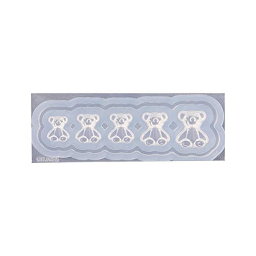 Nägel Schablonen Kristall Epoxidharz Form 3D Bärenform Nagelkunst Skulptur Stempelplatte Silikonschnitze Form von BABYVIVA