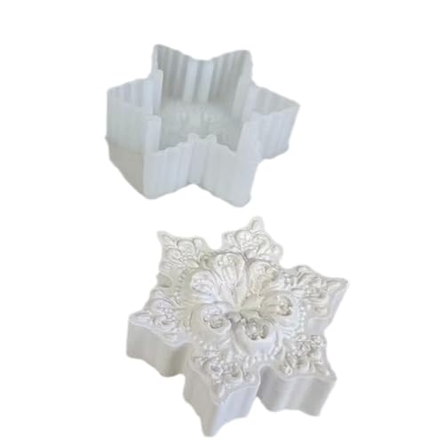 Schneeflocken Silikonform Plasters Schimmel Duftende Kerzenform Tisch Ornament Form Epoxidharz Nonstick von BABYVIVA