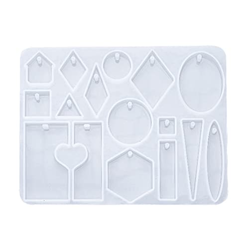 Silikon Anhänger Schimmelpilzform Multi Shapes Silikonschlüsselkettenformen Mit Löchern Perfektes Geschenk Für Handherstellungsliebhaber von BABYVIVA