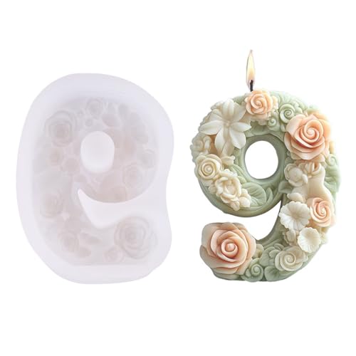 Silikonkerzenform Blumenzahl Silikonformen Für Kerzenseife Gipsdekoration Epoxidharz Silikonformen von BABYVIVA