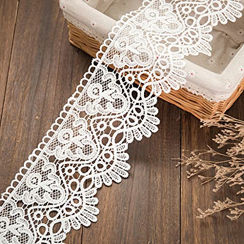 Spitzenband Home Furnier (15 Yards) Spitzenband Hochzeit Dekoration Schöne Geschenkverpackung Polyester Weiß Hollow von BABYVIVA