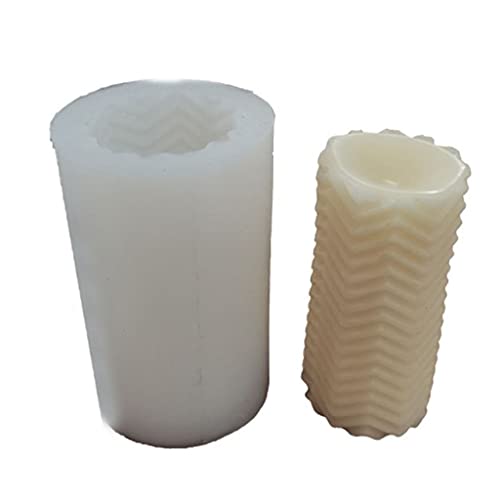 Zylindrische 3D-Silikonform mit einfachem gestreiftem Duft für kreative Schlafzimmerdekorationen, 3D-Silikonformen für Wachsschmelzen, Harz von BABYVIVA