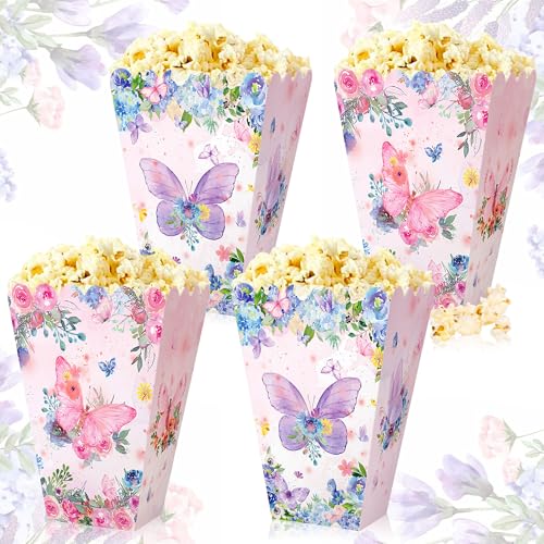 12 Stück Blumen-Schmetterling-Popcorn-Boxen für Süßigkeiten, Leckereien, Boxen für Schmetterlingspartys, Dekorationen, Babypartys, Hochzeiten, Brautpartys 12 Stück Blumen-Schmetterling-Popcorn-Boxen für Süßigkeiten, Leckereien, Boxen für Schmetterlingspartys, Dekorationen, Babypartys, Hochzeiten, Brautpartys von BACH AND BOOZY