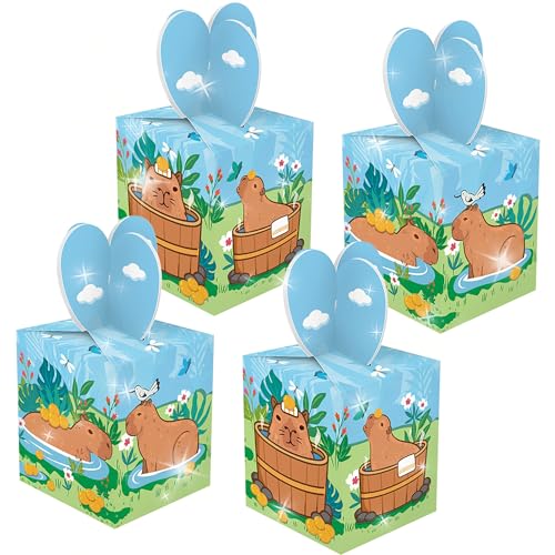 12 Stück Capybara Partyboxen für Popcorn & Süßigkeiten Capybara Party Favor Boxen Süßigkeiten Leckereien Taschen für Geburtstag Baby Dusche 12 Stück Capybara Partyboxen für Popcorn & Süßigkeiten Capybara Party Favor Boxen Süßigkeiten Leckereien Taschen für Geburtstag Baby Dusche von BACH AND BOOZY