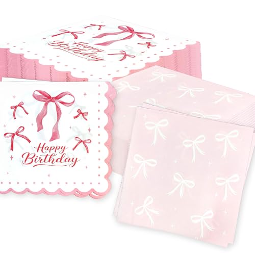 40 Pcs Rosa Schleife Geburtstag Servietten Coquette Geburtstag Dekorationen Für Coquette Bögen Party Favors Zubehör Bridal Shower Babyshower Hochzeit Party 40 Pcs Rosa Schleife Geburtstag Servietten Coquette Geburtstag Dekorationen Für Coquette Bögen Party Favors Zubehör Bridal Shower Babyshower Hochzeit Party von BACH AND BOOZY