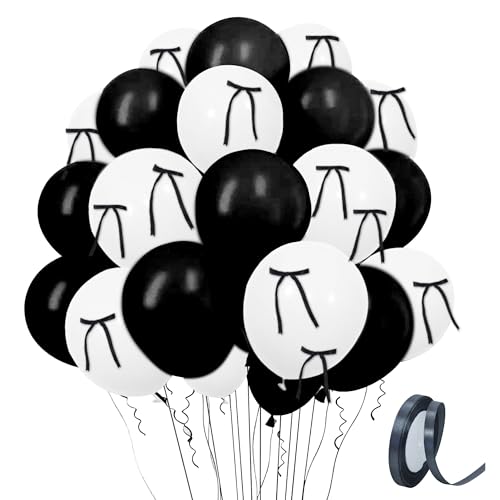 42 PCS Schleife Luftballons Geburtstag Schwarz weiße Bogen ballons für Geburtstagsfeier Dekorationen Junggesellen Bachelorette Babyparty Hochzeitsdekor Engagement Brautparty 42 PCS Schleife Luftballons Geburtstag Schwarz weiße Bogen ballons für Geburtstagsfeier Dekorationen Junggesellen Bachelorette Babyparty Hochzeitsdekor Engagement Brautparty von BACH AND BOOZY