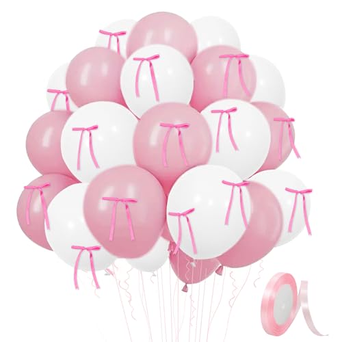 42 PCS Schleife Luftballons Geburtstag rosa weiße Bogen ballons für Geburtstagsfeier Dekorationen Junggesellen Bachelorette Babyparty Hochzeitsdekor Engagement Brautparty Vorräte 42 PCS Schleife Luftballons Geburtstag rosa weiße Bogen ballons für Geburtstagsfeier Dekorationen Junggesellen Bachelorette Babyparty Hochzeitsdekor Engagement Brautparty Vorräte von BACH AND BOOZY
