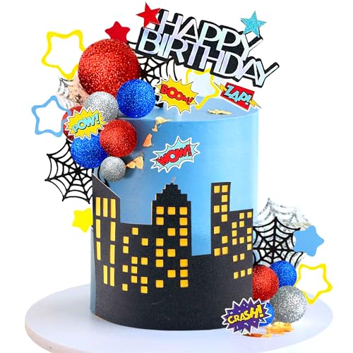 51PCS Superhero Birthday Cake Decoration Superhelden Partygeschenke Cupcake Kuchen Dekoration Spinnen Kuchen Dekoration Spinnen Geburtstagsparty 51PCS Superhero Birthday Cake Decoration Superhelden Partygeschenke Cupcake Kuchen Dekoration Spinnen Kuchen Dekoration Spinnen Geburtstagsparty von BACH AND BOOZY
