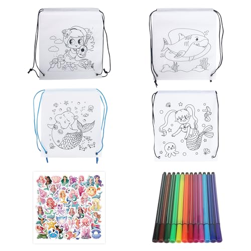 BACH AND BOOZY 12 Federmäppchen Bemalen Stapelbare Wachsmalstifte für Kinde DIY Taschen Zum Bemalen Kindergeburtstag Basteln Gastgeschenk Kindergeburtstag von BACH AND BOOZY