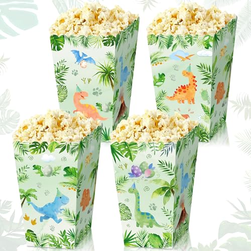 BACH AND BOOZY 12 PCS Dinosaurier Popcorn Boxen Treat Bags Dschungel Süßigkeiten Goodie Bags für Wild One Rex drei Dino Baby Dusche Geburtstag Party Favors BACH AND BOOZY 12 PCS Dinosaurier Popcorn Boxen Treat Bags Dschungel Süßigkeiten Goodie Bags für Wild One Rex drei Dino Baby Dusche Geburtstag Party Favors von BACH AND BOOZY