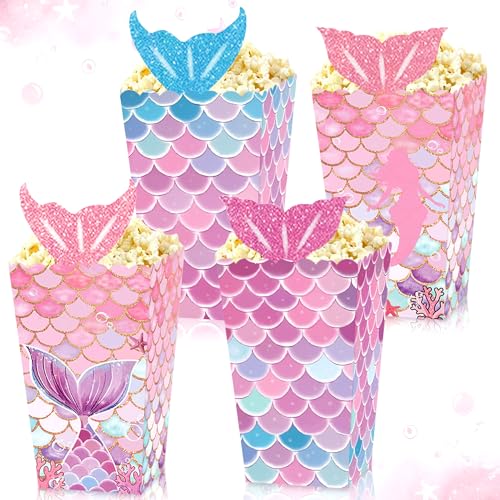 BACH AND BOOZY 12 PCS Meerjungfrau Party Gunst Taschen unter dem Meer Party Goodie Bags Marine Meer Tiere behandeln Taschen wiederverwendbar für Mädchen Geburtstag Baby Dusche Brautdusche von BACH AND BOOZY