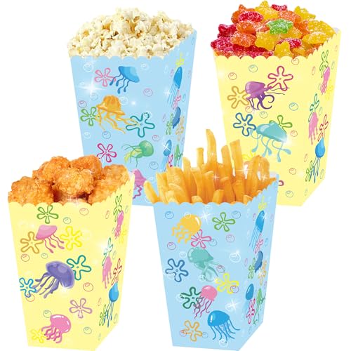 BACH AND BOOZY 12PCS Jellyfish Party Gunst Taschen Süßigkeiten Snacks Geschenk Taschen Popcon Boxen für Geburtstag Baby Dusche unter dem Meer Dekoration liefert BACH AND BOOZY 12PCS Jellyfish Party Gunst Taschen Süßigkeiten Snacks Geschenk Taschen Popcon Boxen für Geburtstag Baby Dusche unter dem Meer Dekoration liefert von BACH AND BOOZY