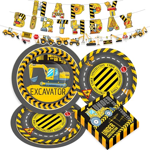 BACH AND BOOZY Digger Geburtstag Party Geschirr für 10 Gäste Bagger Partyteller Baustelle Pappteller Servietten Technik Fahrzeug Partygeschirr für Junge Mädchen Kindergeburtstag Deko BACH AND BOOZY Digger Geburtstag Party Geschirr für 10 Gäste Bagger Partyteller Baustelle Pappteller Servietten Technik Fahrzeug Partygeschirr für Junge Mädchen Kindergeburtstag Deko von BACH AND BOOZY