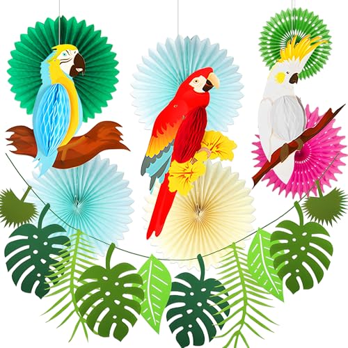 BACH AND BOOZY Tropische Vögel Wabenpapier Ausschnitte Papagei Wabenbanner Hawaii Strand Luau Party Hängende Dekorationen Tiki Bar Zubehör BACH AND BOOZY Tropische Vögel Wabenpapier Ausschnitte Papagei Wabenbanner Hawaii Strand Luau Party Hängende Dekorationen Tiki Bar Zubehör von BACH AND BOOZY