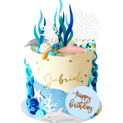 Delfin Tortendeko Geburtstag Ozean Themen Kuchen Dekoration Deko Meerestier Kuchen Topper für Unter Meer Themen Babydusche Party Dekor Delfin Tortendeko Geburtstag Ozean Themen Kuchen Dekoration Deko Meerestier Kuchen Topper für Unter Meer Themen Babydusche Party Dekor von BACH AND BOOZY